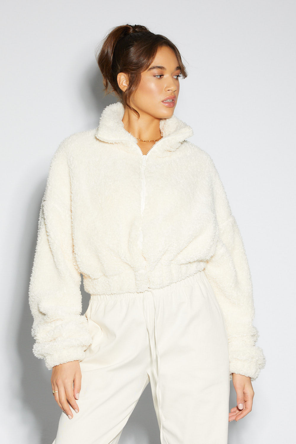 Kendall Cozy Sherpa Jacket / Winter White – eladay